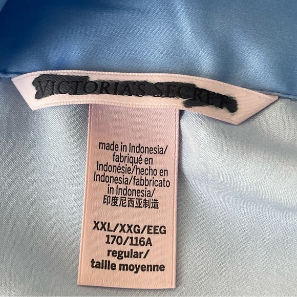 New! Victoria's Secret Satin Blue Ombre Pajama Set Size XXL nwot 47505 - Picture 15 of 16